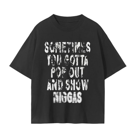 POP OUT TEE (BLACK)